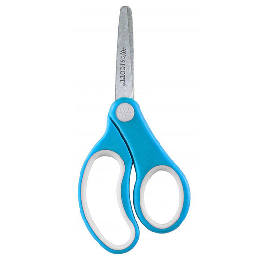 Soft Handle 5" Kids Scissors, Blunt, Assorted Colors (No Color Choice), Pack of 12