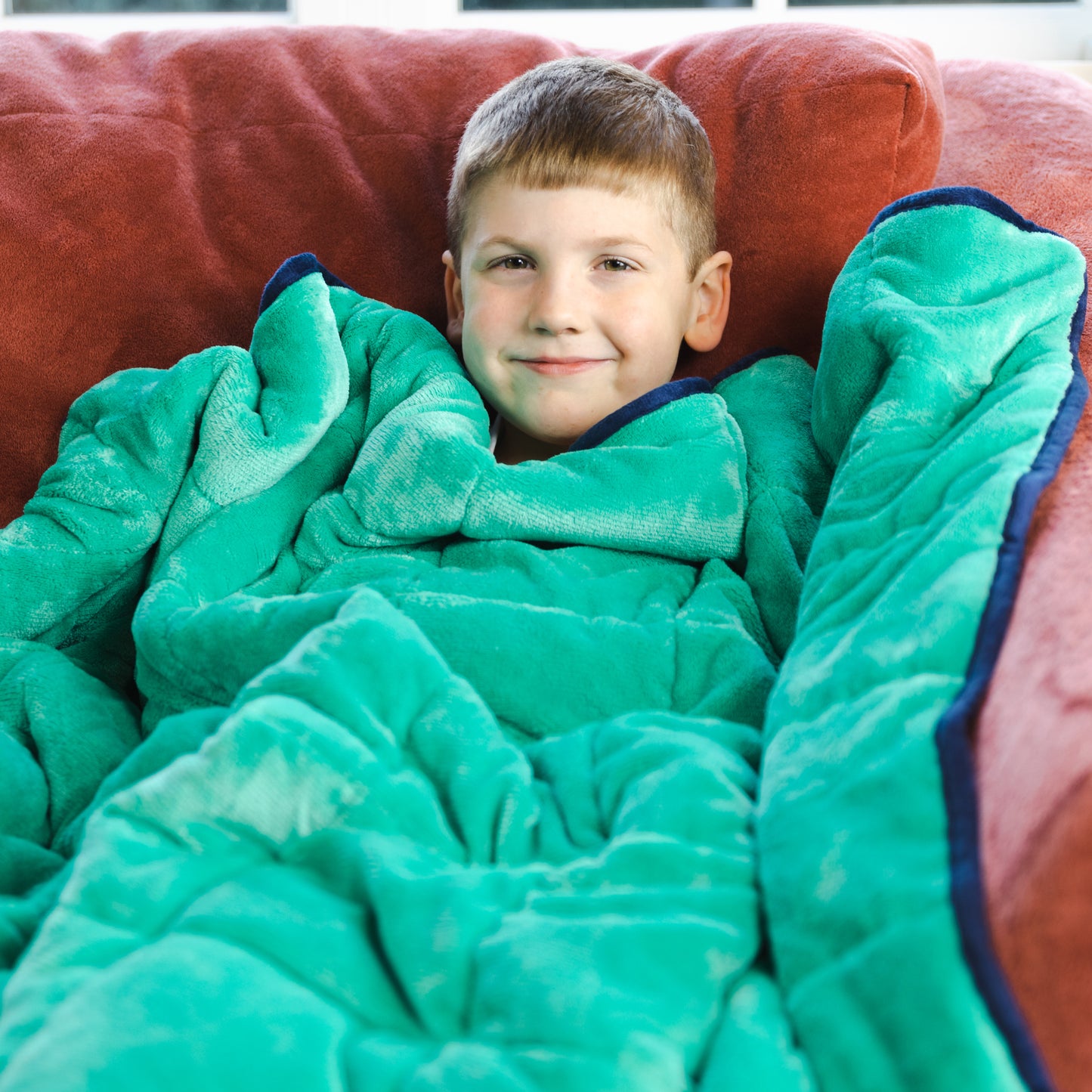 Soft Fleece Weighted 7lb Small Sensory Blanket for Kids, 56" x 36"