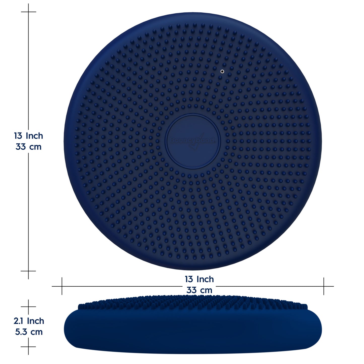 Antimicrobial Big Wiggle Seat Sensory Cushion, Blue 13"/33cm