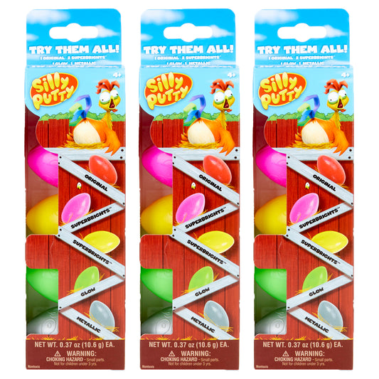 Silly Putty Eggs Party Pack, 5 Per Pack, 3 Packs