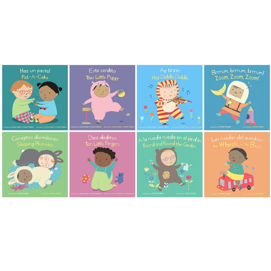 Bilingual Baby Rhyme Time Books, Set of 8