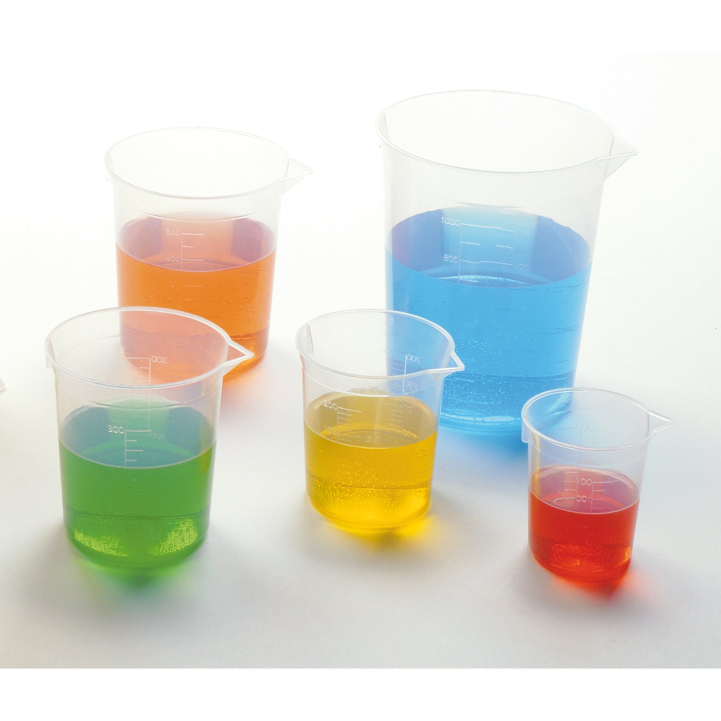 Economy Beakers, 5 Per Set, 3 Sets