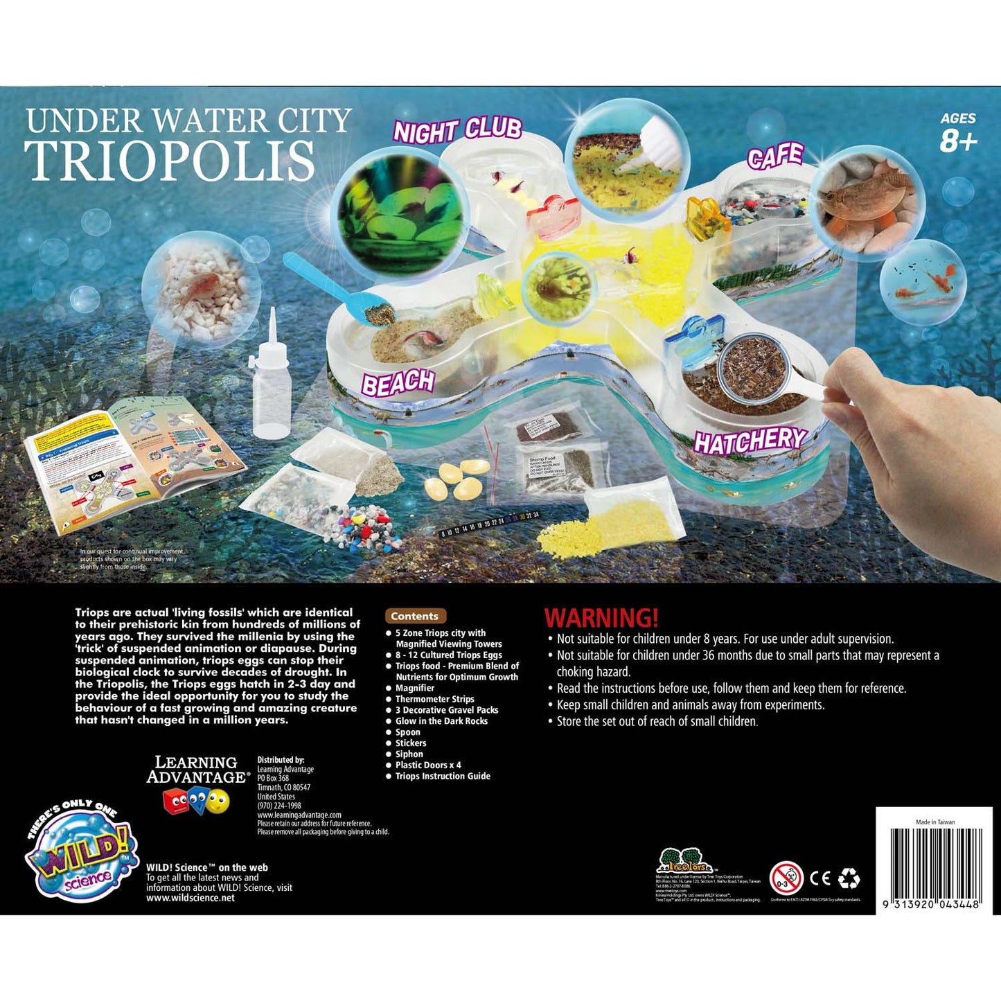 Under Water City Triopolis - Science Kit for Ages 8+ - Hatch Triassic Dinosaur Living Fossils - Eggs and Tank Included