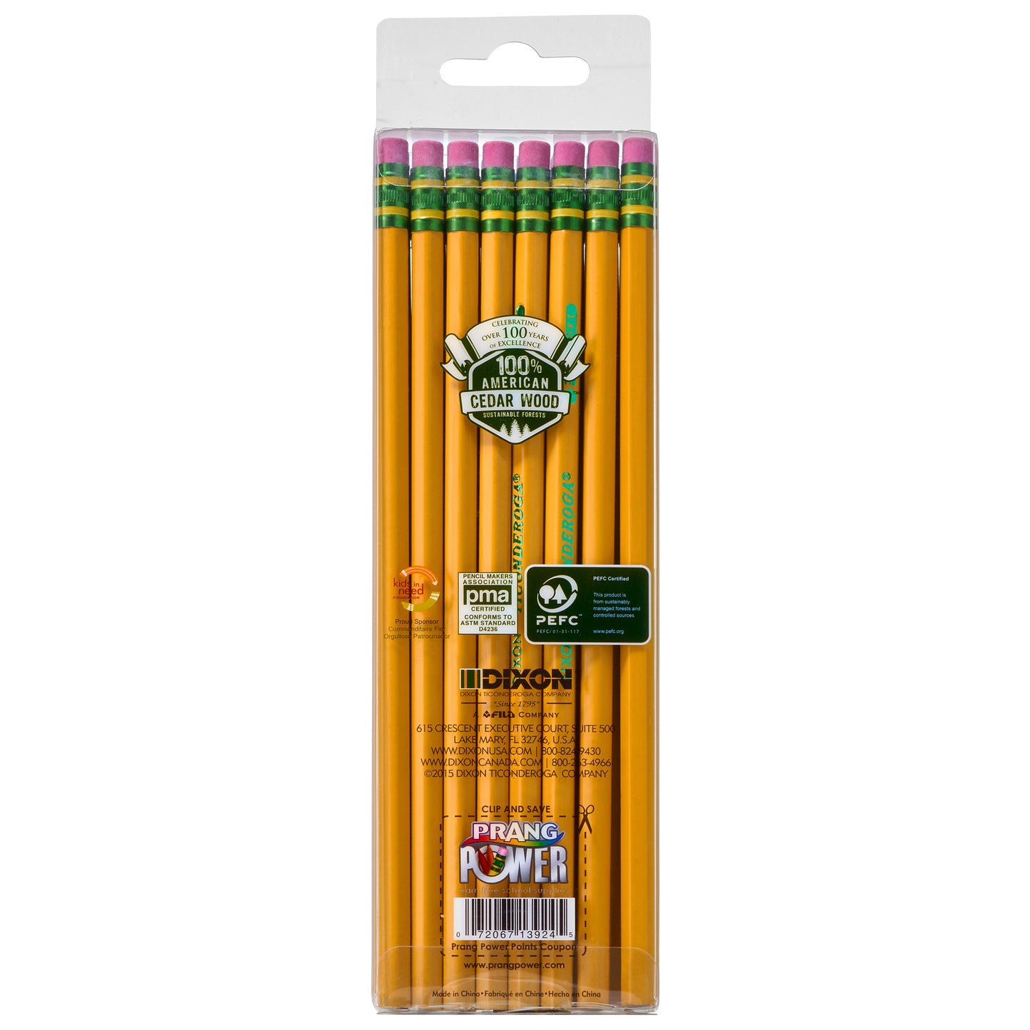 Pencils, #2 Soft, Yellow, Unsharpened, 24 Per Pack, 2 Packs