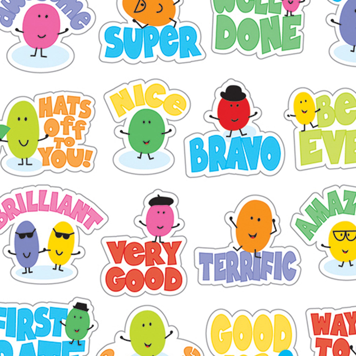 Jelly Beans Scented Stickers, 80 Per Pack, 6 Packs