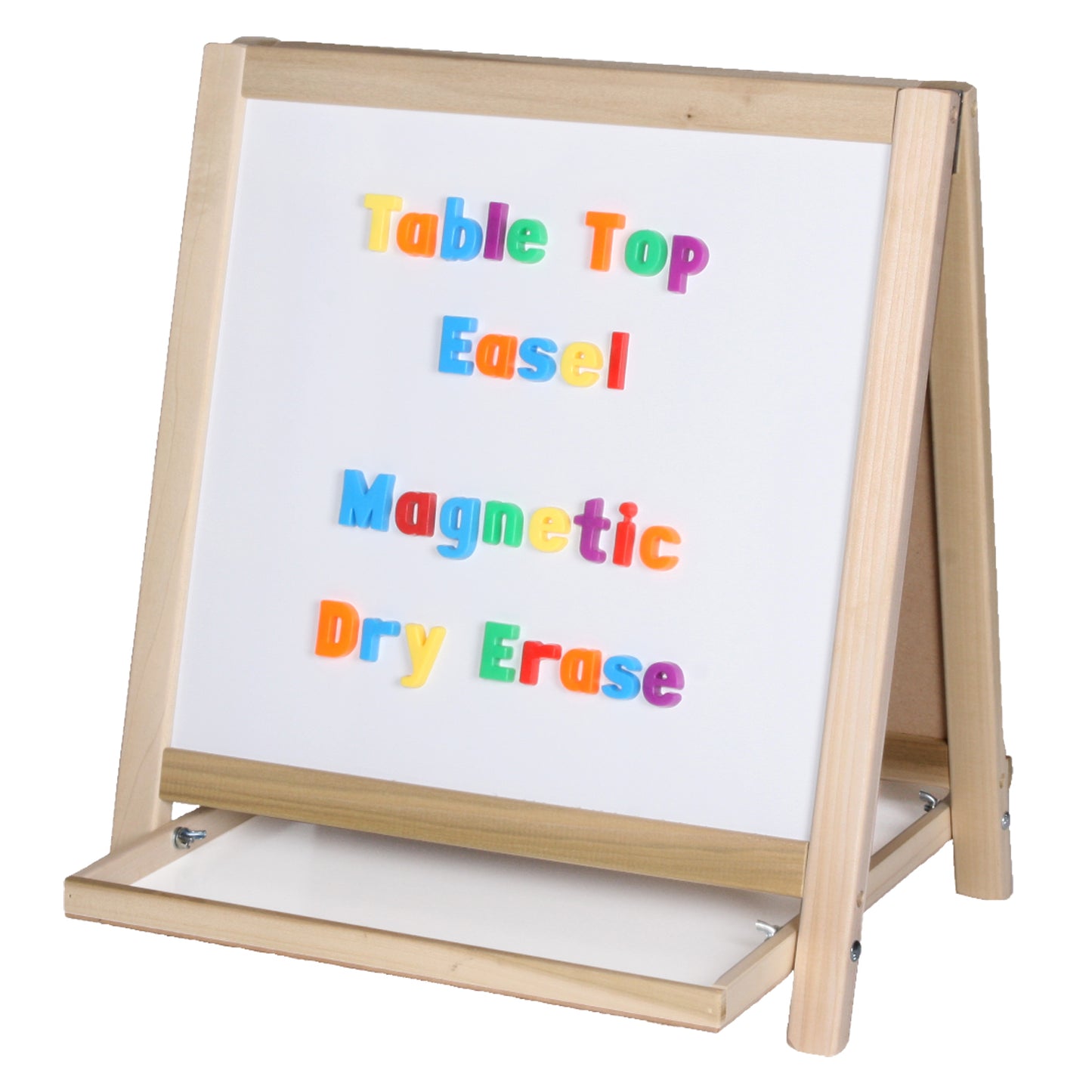 Magnetic Table Top Easel, Chalkboard/Whiteboard, 18.5" x 18"