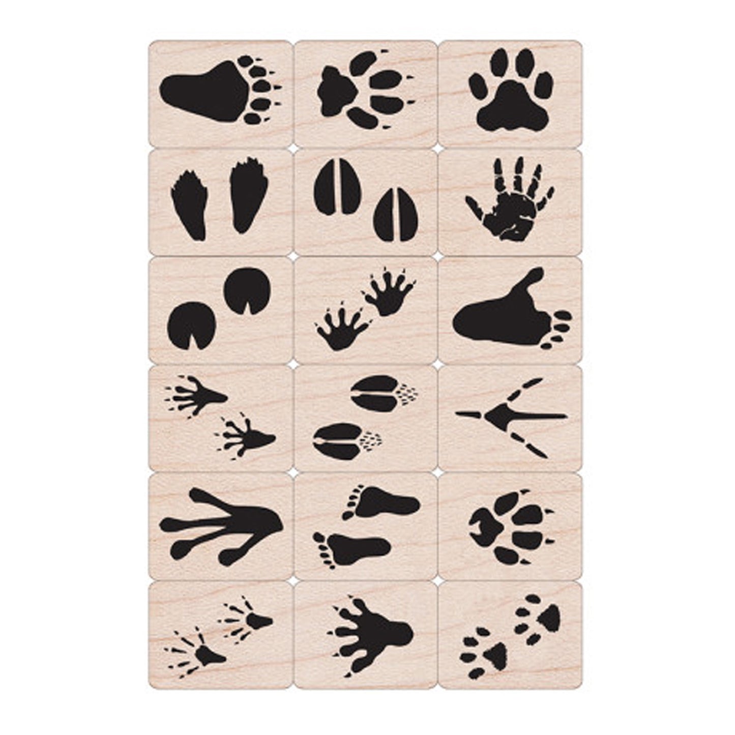 Ink 'n' Stamp Animal Prints Stamps, Set of 18