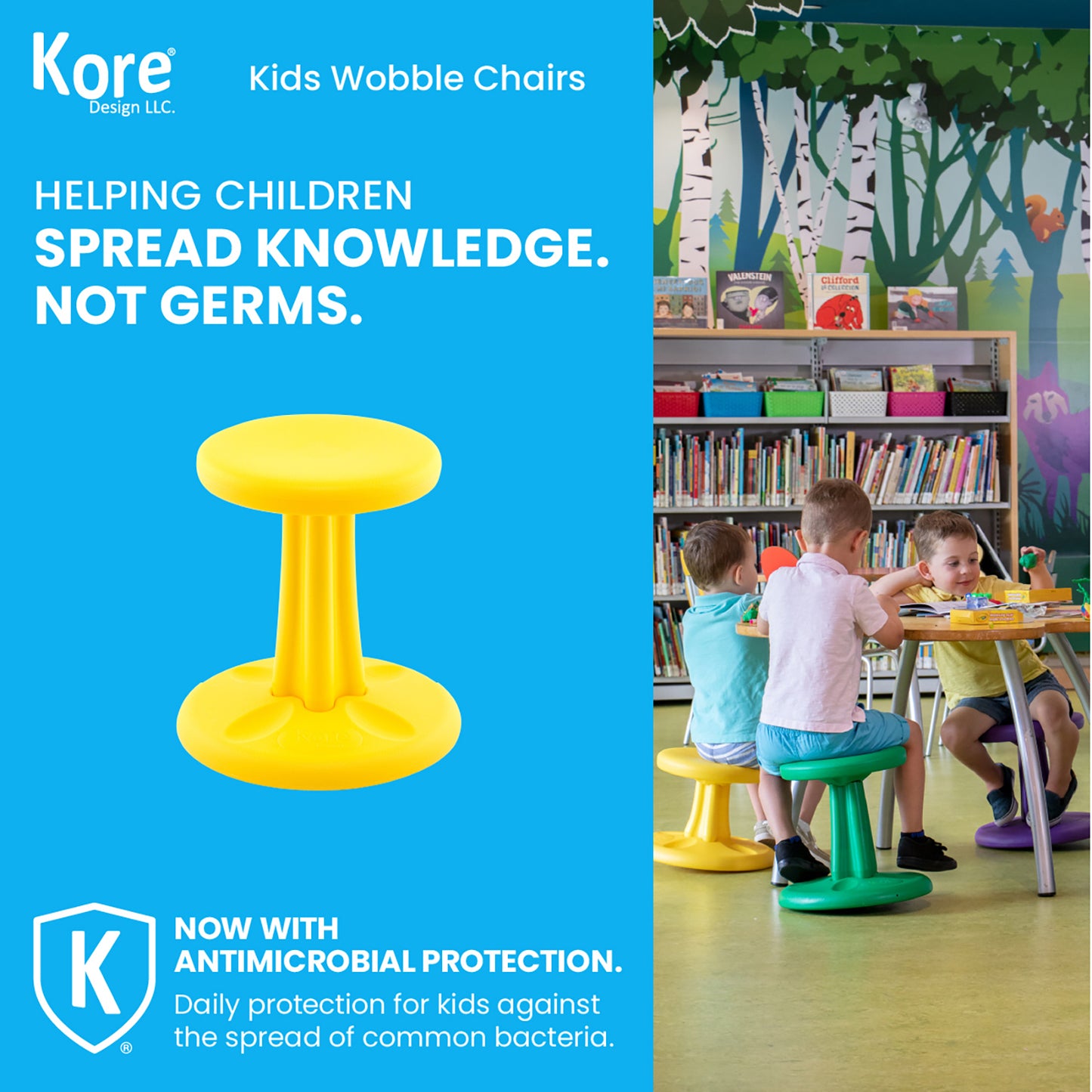 Kids Wobble Chair 14" Yellow