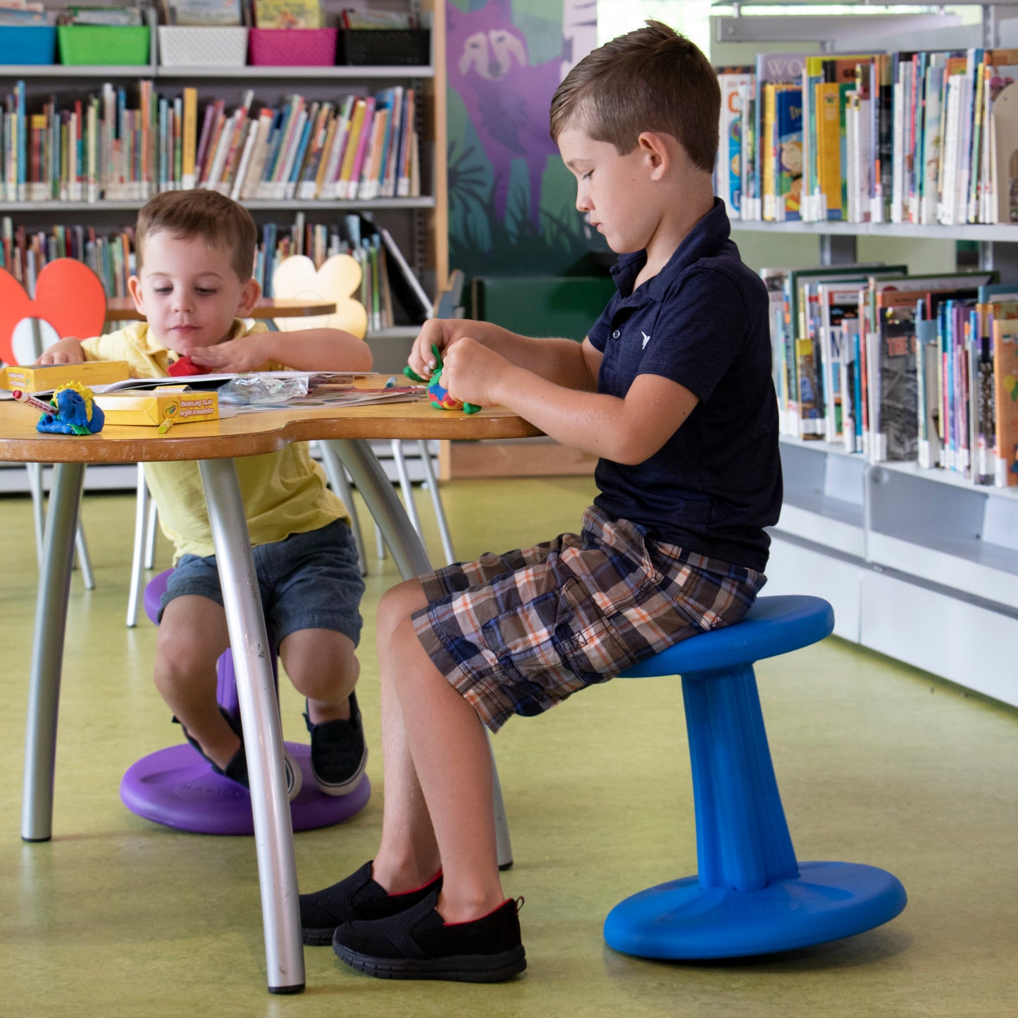 Kids Wobble Chair 14" Dark Blue