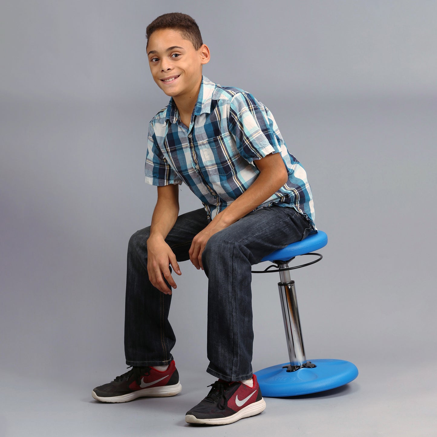 Kids Adjustable Tall Wobble Chair 16.5-24" Blue