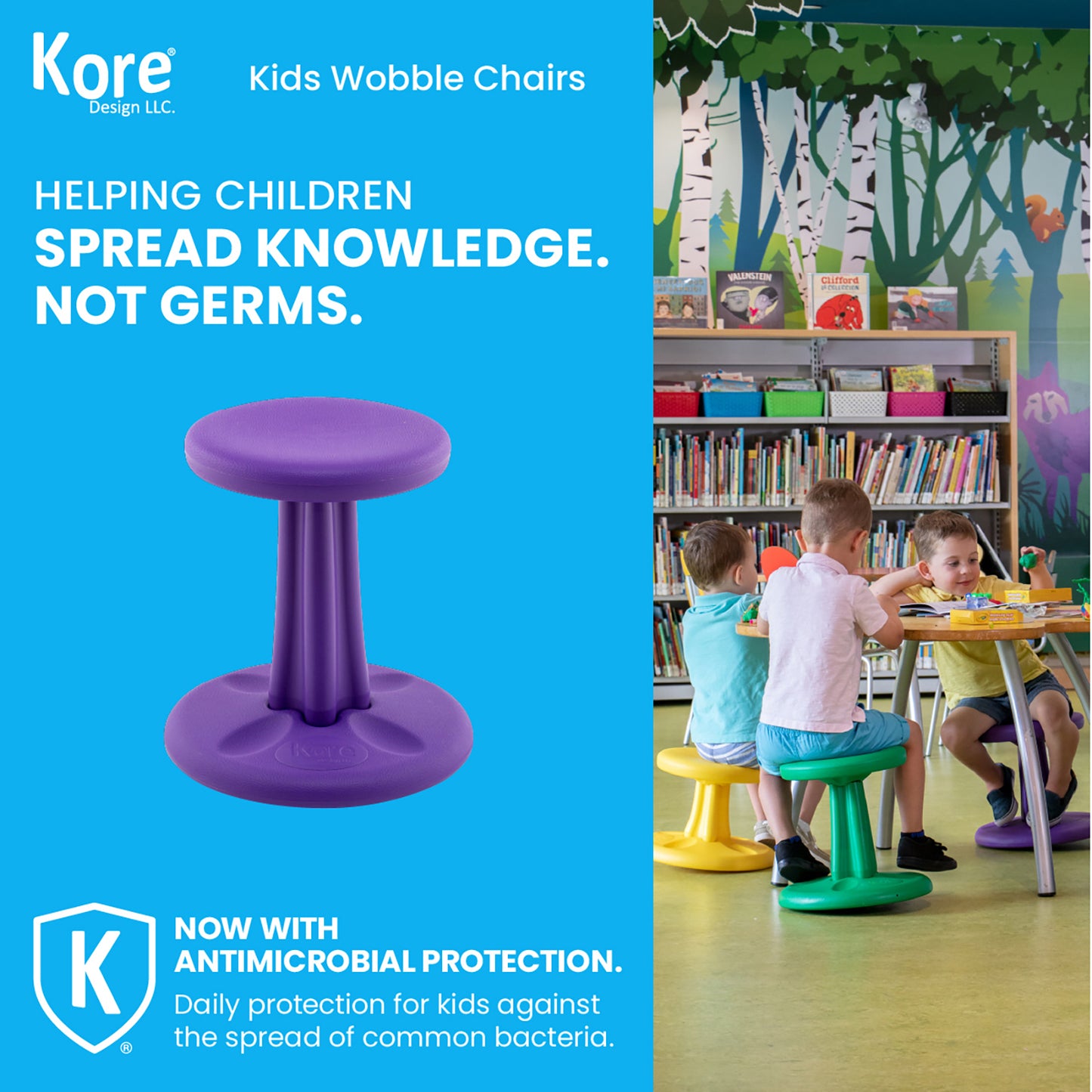 Pre-Teen Wobble Chair 18.7" Purple