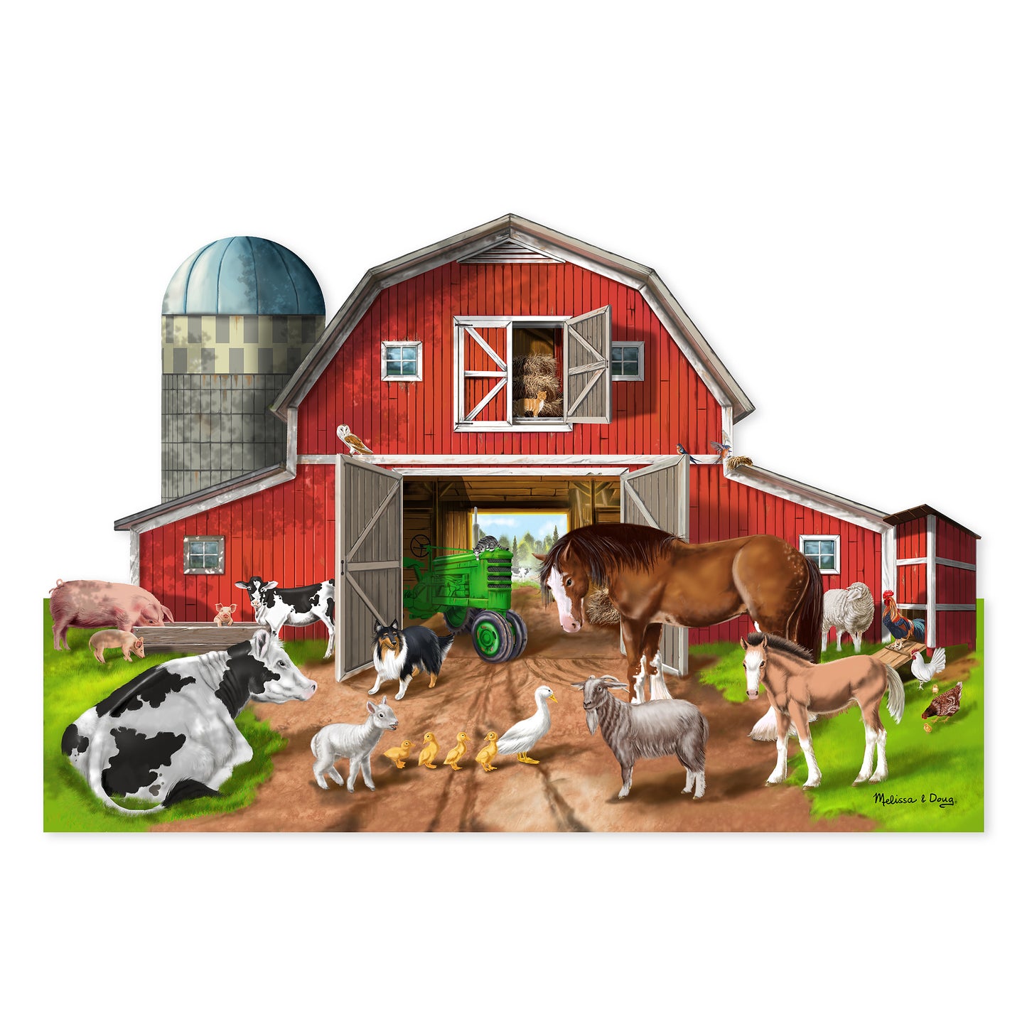 Busy Barn Yard Shaped Floor Puzzle - 32 Pieces