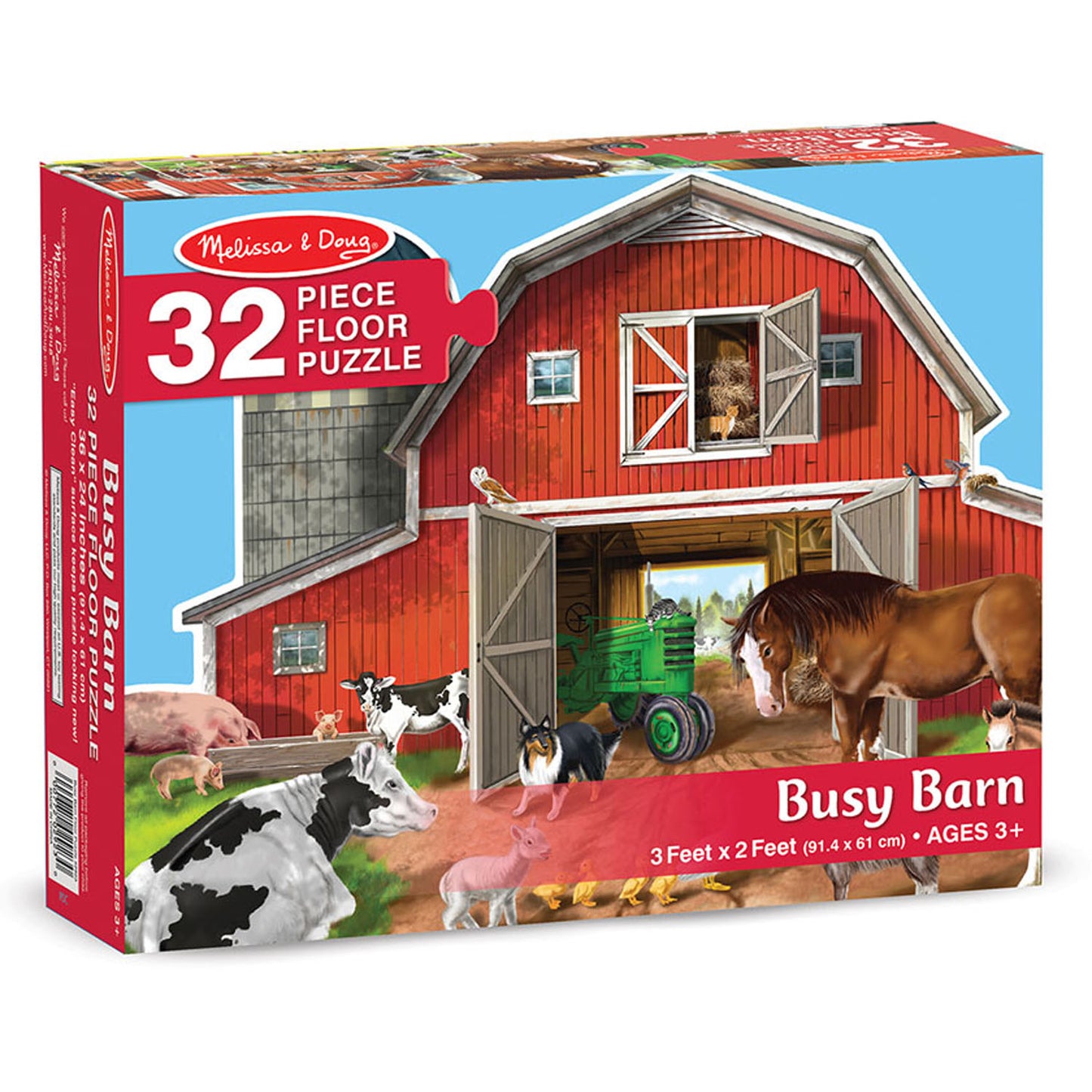 Busy Barn Yard Shaped Floor Puzzle - 32 Pieces