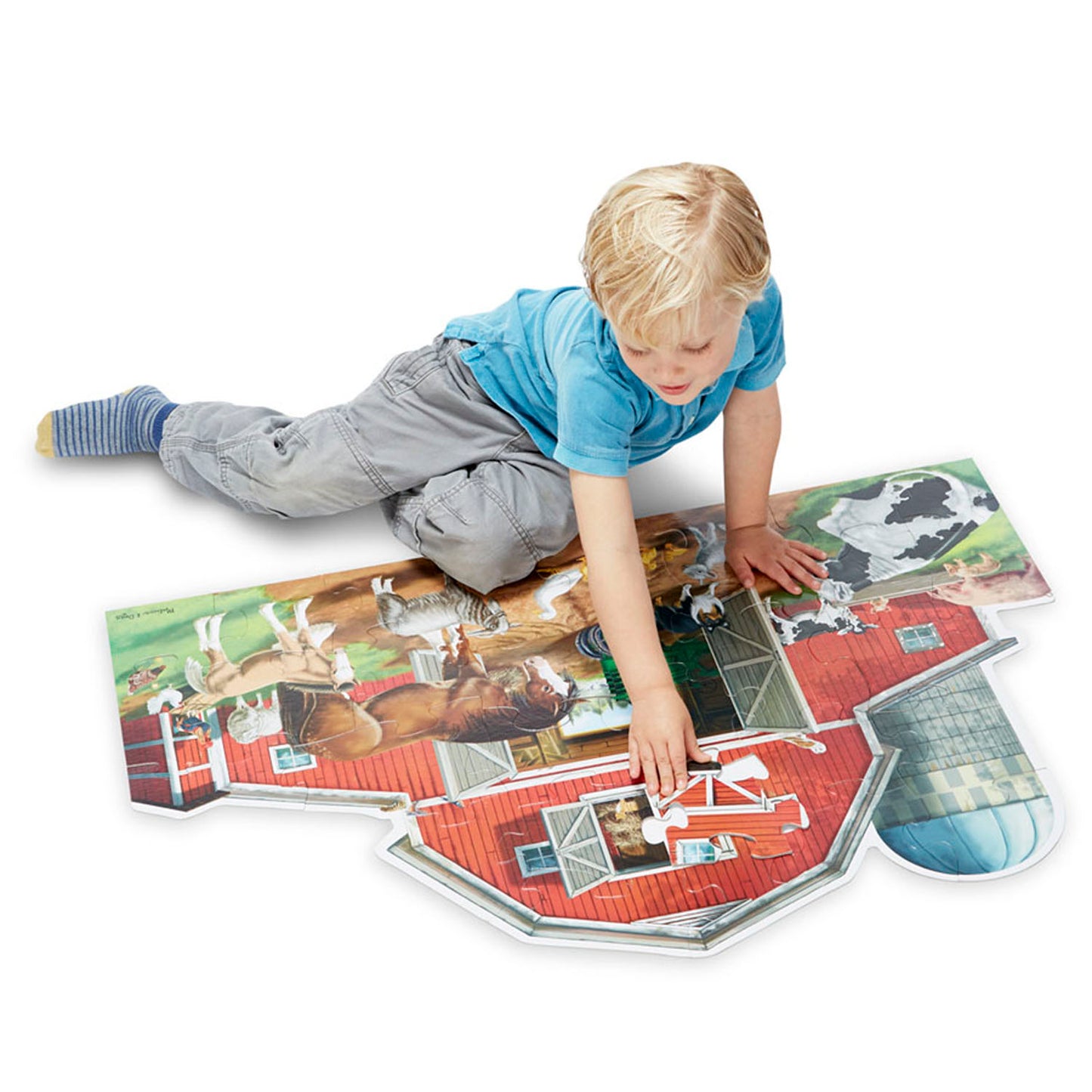 Busy Barn Yard Shaped Floor Puzzle - 32 Pieces