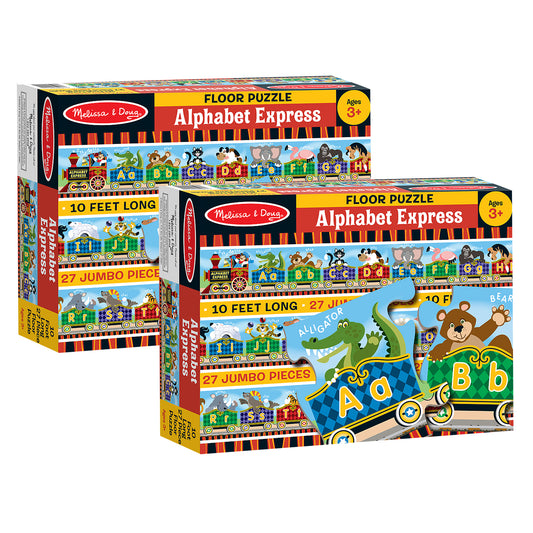 Alphabet Express Floor Puzzle, 10' x 6-1/2", 27 Pieces, Pack of 2