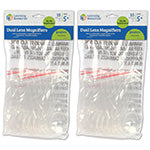 Dual Lens Magnifiers, 10 Per Pack, 2 Packs