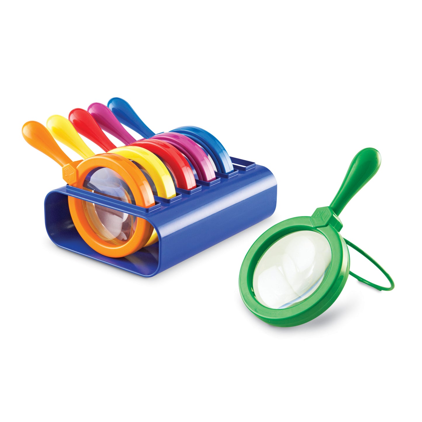 Primary Science Jumbo Magnifiers, Set of 6 with Stand