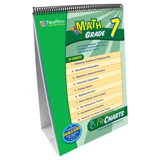 Math Skills Curriculum Mastery® Flip Chart, 10 Pages, Grade 7