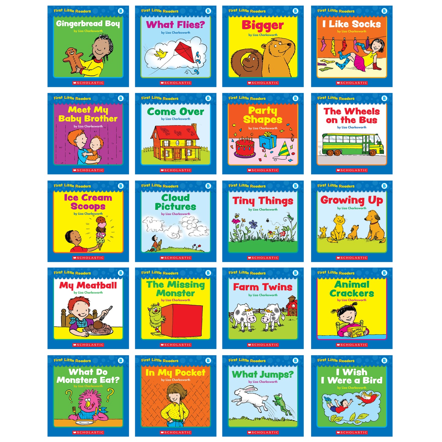 First Little Readers Books, Guided Reading Level B, 5 Copies of 20 Titles