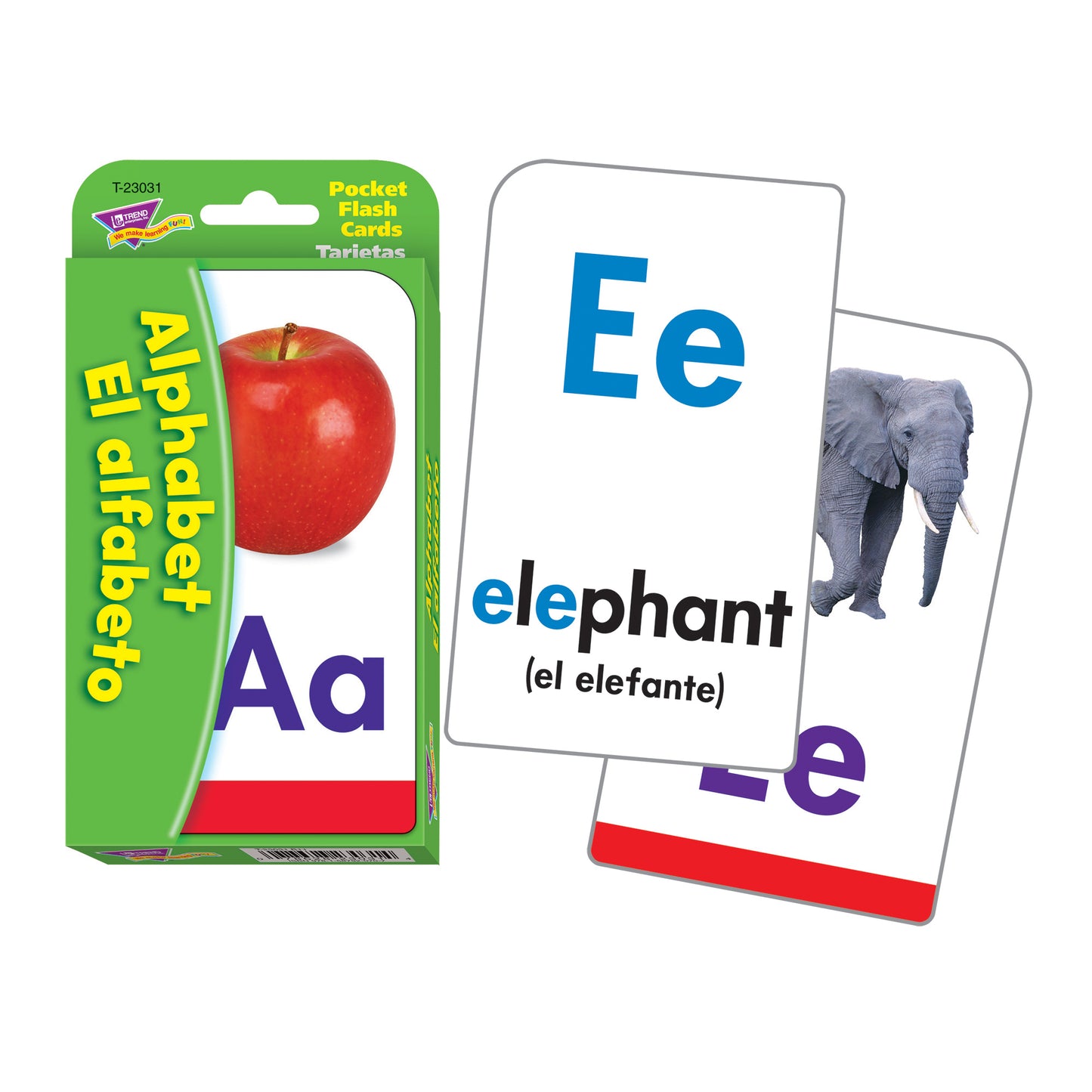 Alphabet/El Alfabeto (EN/SP) Pocket Flash Cards, 6 Packs