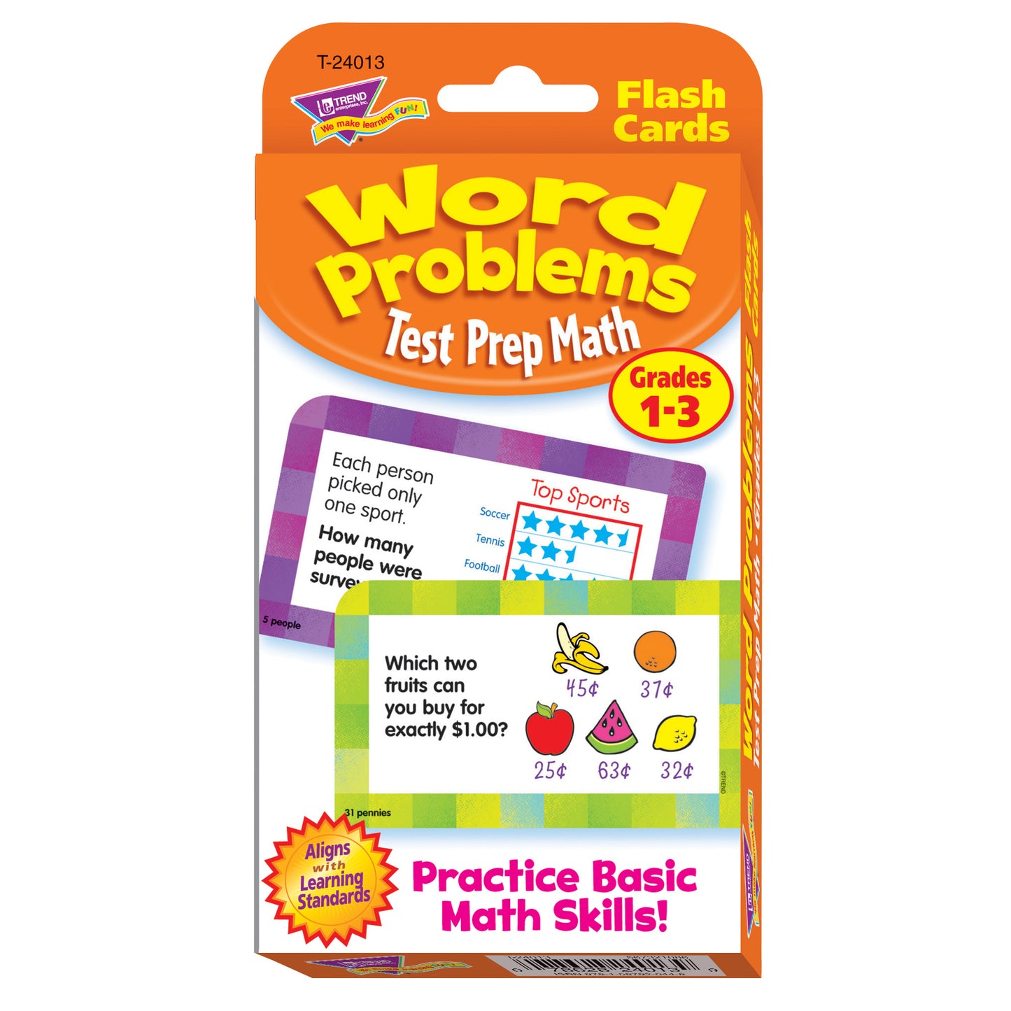 Word Problems Test Prep Math, Grades 1-3 Challenge Cards®, 6 Packs