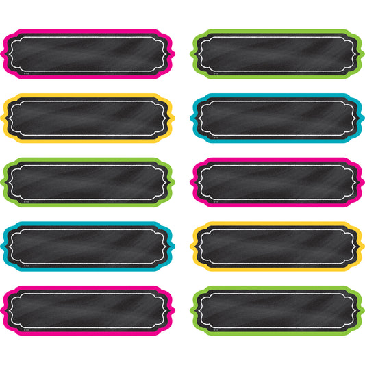 Chalkboard Brights Labels, Non-Adhesive, 30 Per Pack, 3 Packs