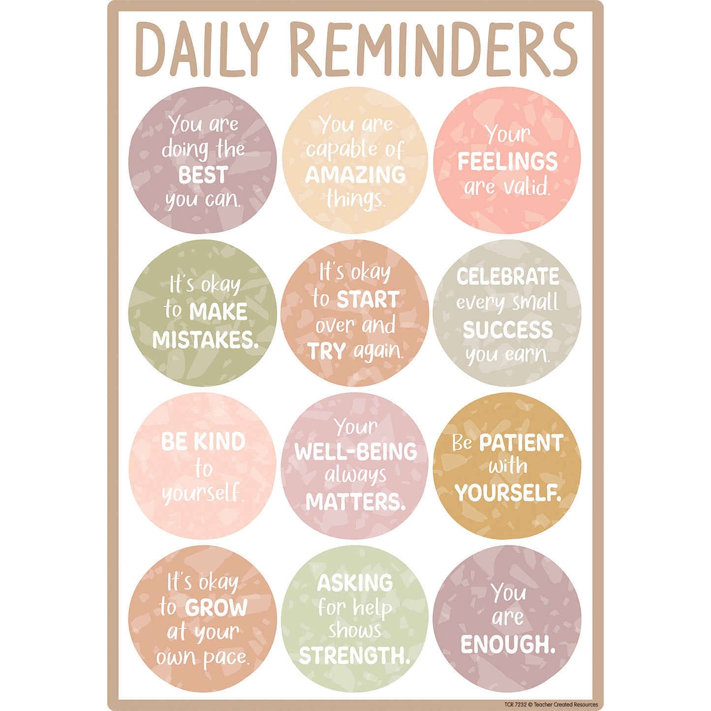 Terrazzo Tones Positive Practices Small Poster Pack, Pack of 12