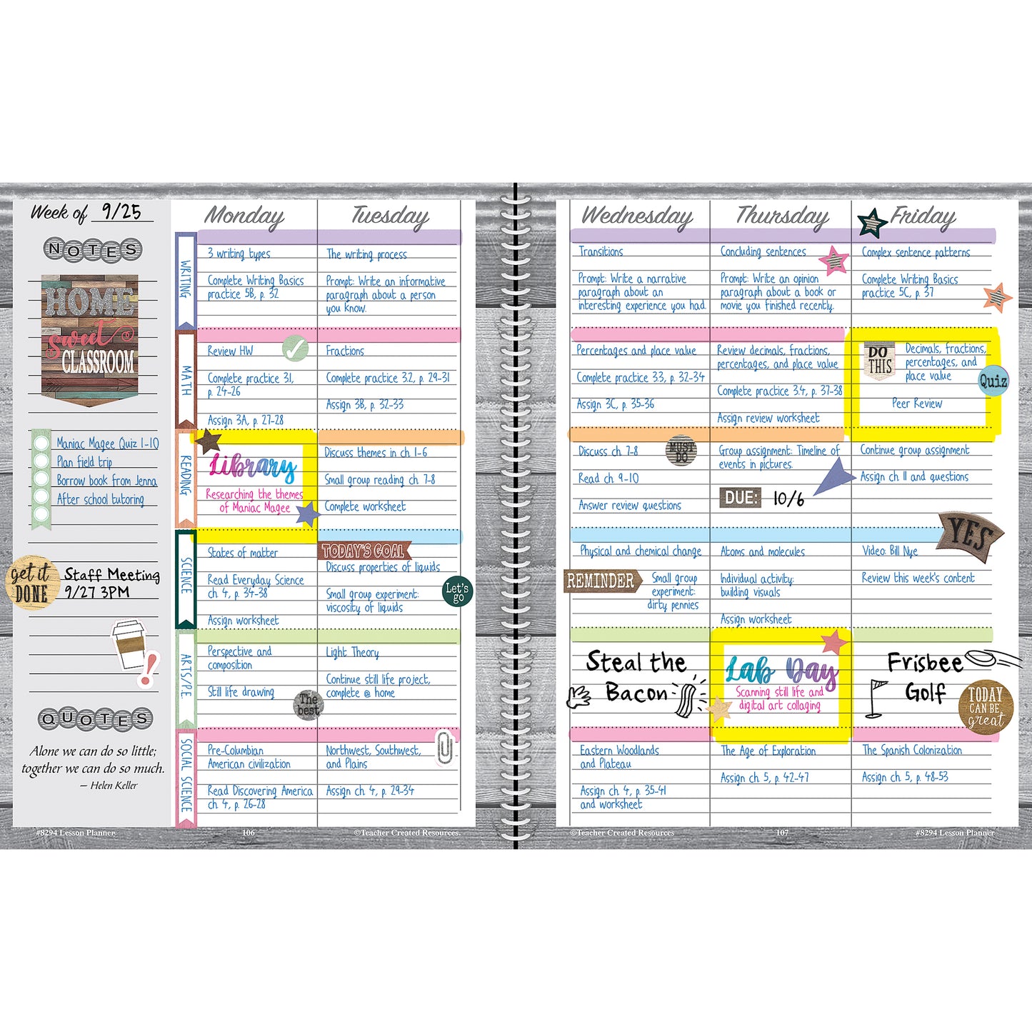 Home Sweet Classroom Lesson Planner, Pack of 2