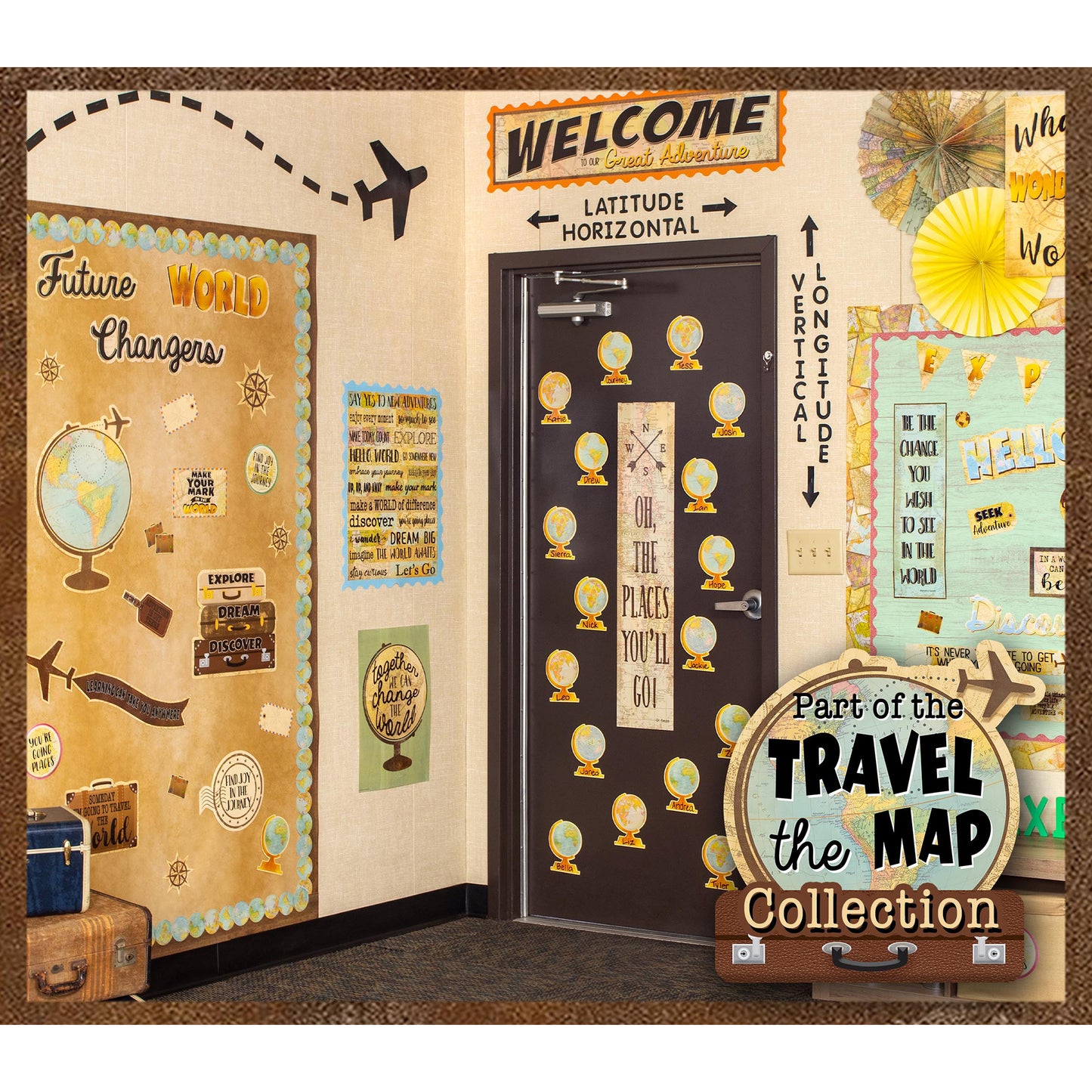 Travel the Map Dream Explore Discover Awards, 30 Per Pack, 6 Packs