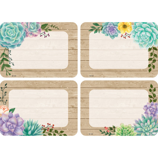 Rustic Bloom Name Tags/Labels, Multi-Pack, 36 Per Pack, 6 Packs