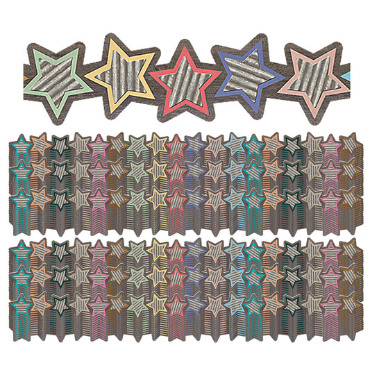 Home Sweet Classroom Stars Die-Cut Border Trim, 35 Feet Per Pack, 6 Packs